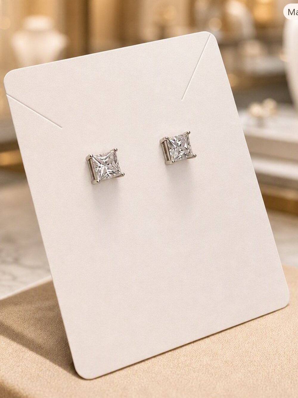 2.0 CT Moissanite Sterling Silver 925 Earrings NWT